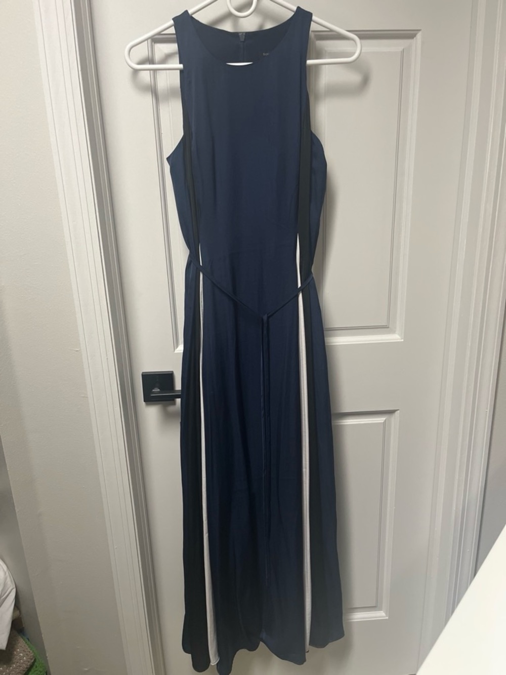 Banana Republic Navy Maxi Dress with White Side Panels